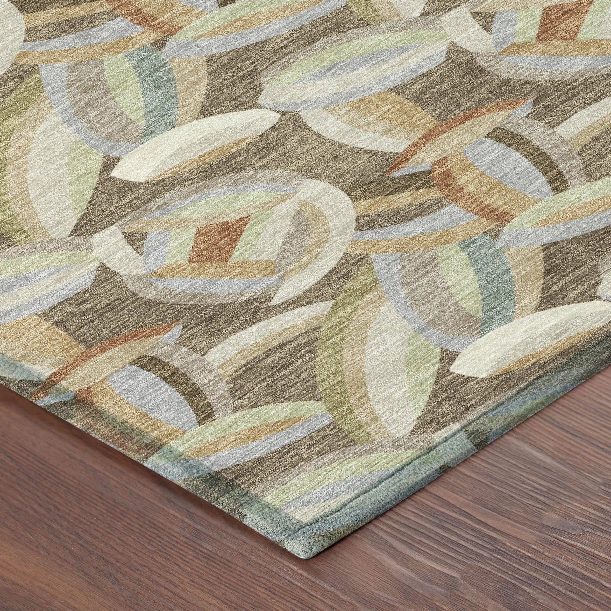 3' X 5' Brown And Ivory Abstract Washable Indoor Outdoor Area Rug Homeroots Outdoor