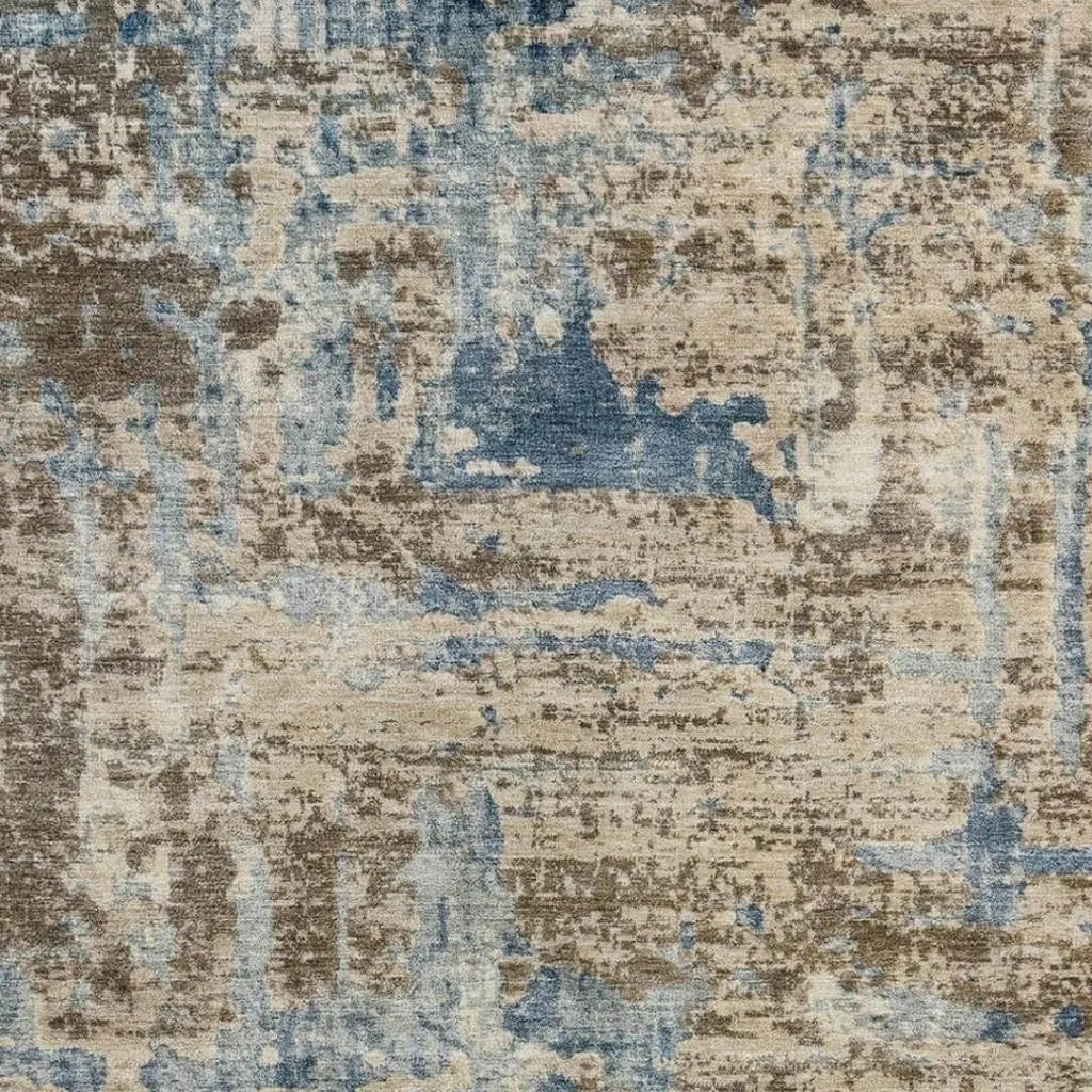 3' X 5' Brown And Khaki Abstract Washable Indoor Outdoor Area Rug Homeroots Outdoor