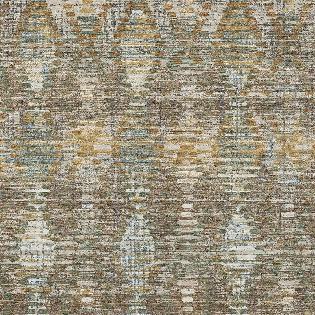 3' X 5' Brown And Khaki Floral Medallion Washable Indoor Outdoor Area Rug Homeroots Outdoor