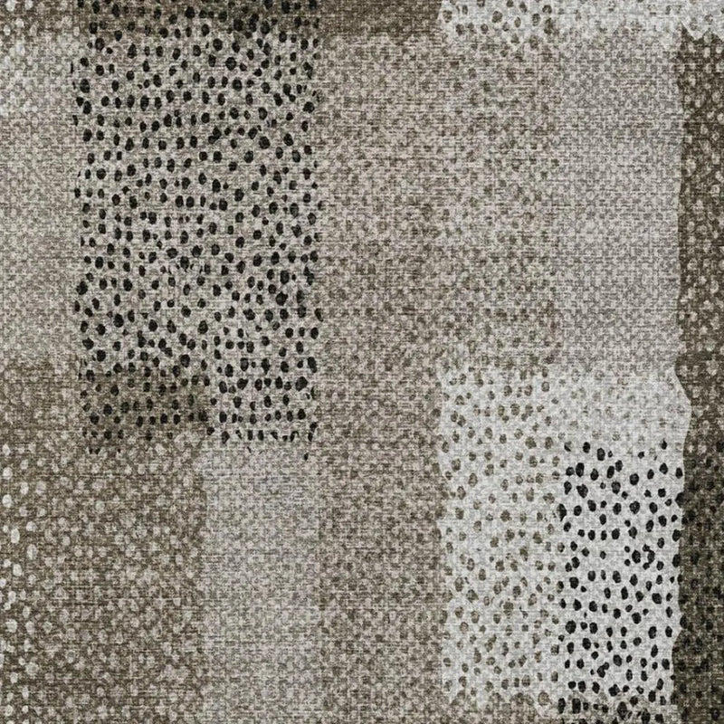 3' X 5' Brown And Silver Abstract Washable Indoor Outdoor Area Rug Homeroots Outdoor