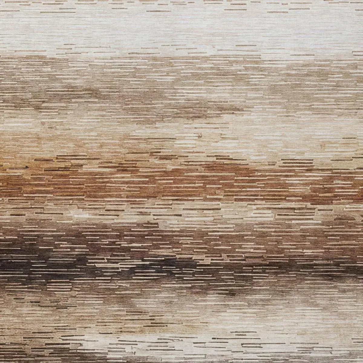 3' X 5' Brown And Silver Striped Washable Indoor Outdoor Area Rug Homeroots Outdoor