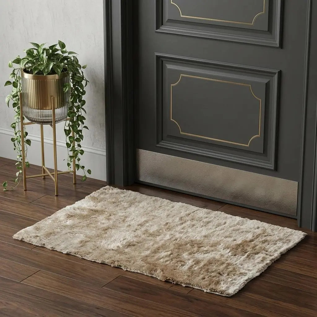 3' X 5' Brown And Tan Shag Hand Tufted Area Rug Homeroots Home Decor