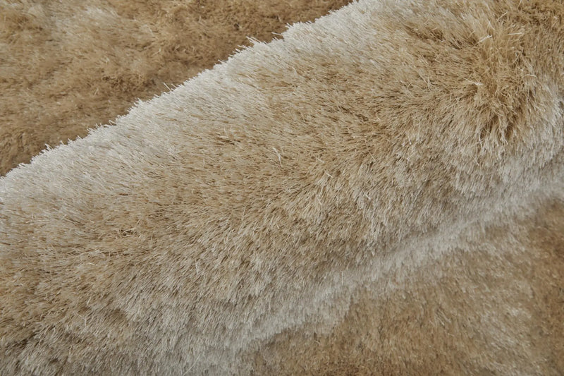 3' X 5' Brown And Tan Shag Hand Tufted Area Rug Homeroots Home Decor