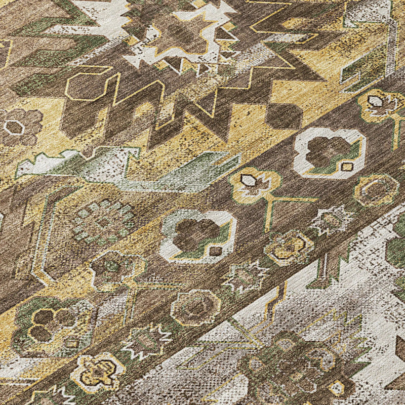 3' X 5' Brown And Taupe Cactus Washable Indoor Outdoor Area Rug Homeroots Outdoor