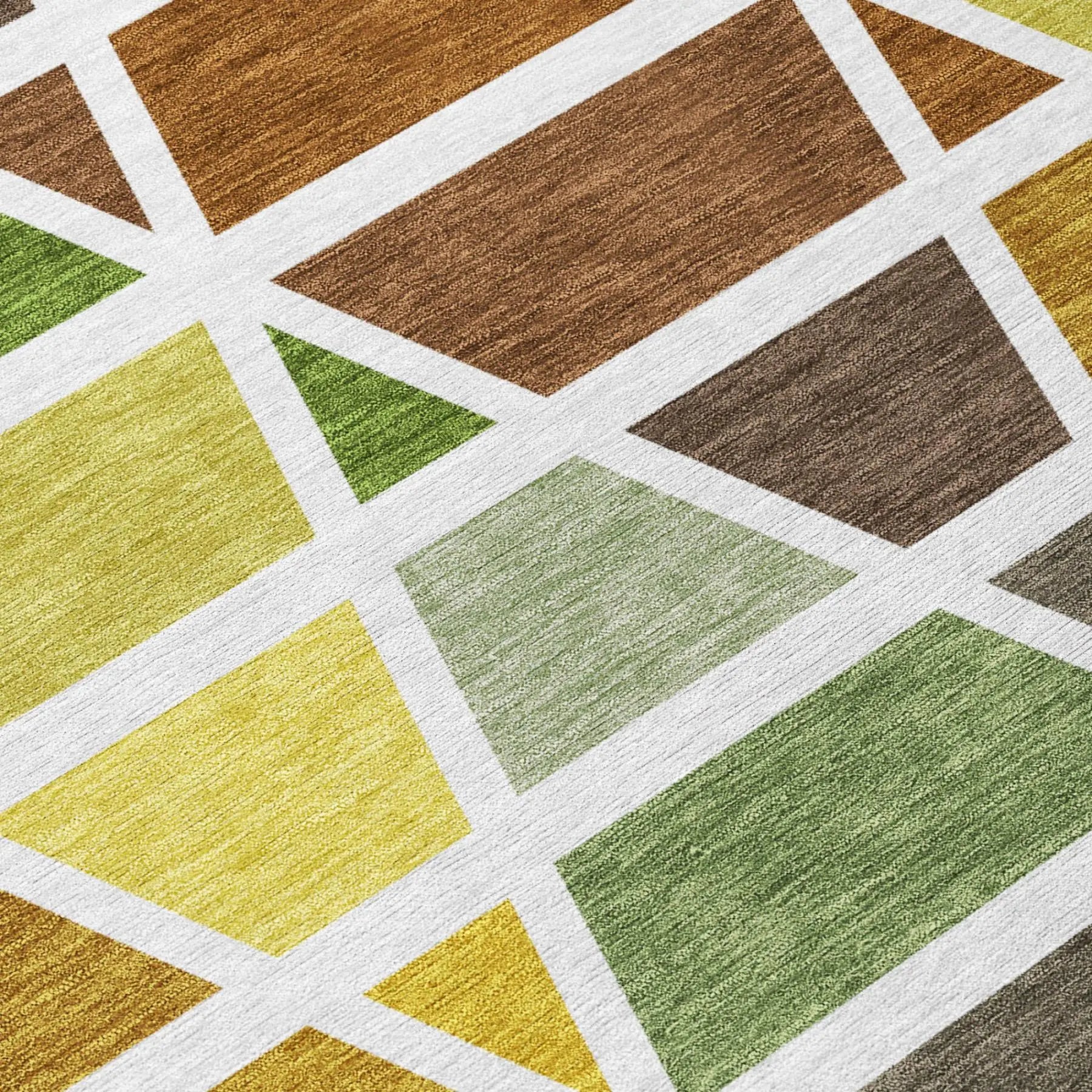 3' X 5' Brown And White Geometric Washable Indoor Outdoor Area Rug Homeroots Outdoor