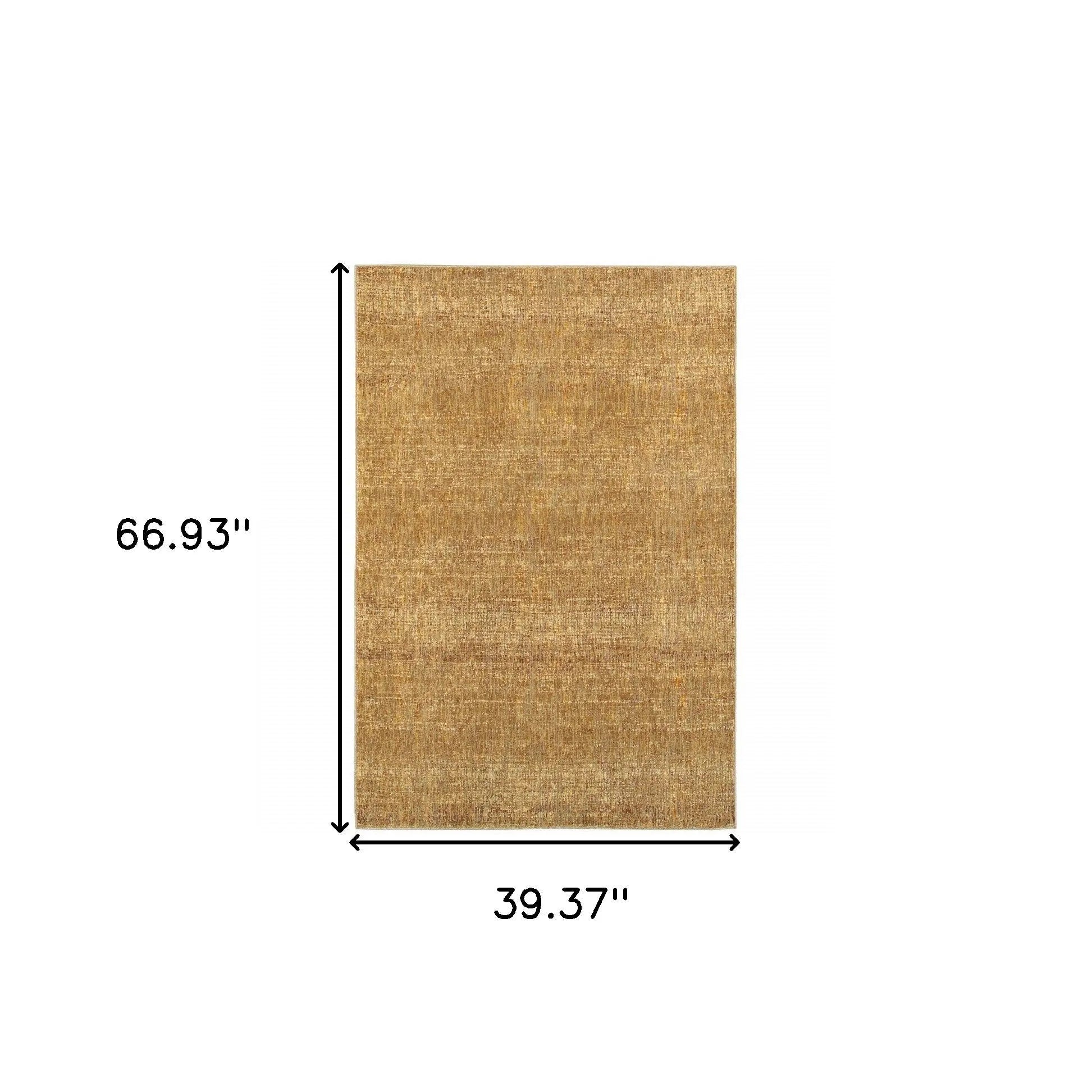 3' X 5' Brown Power Loom Area Rug Homeroots Home Decor