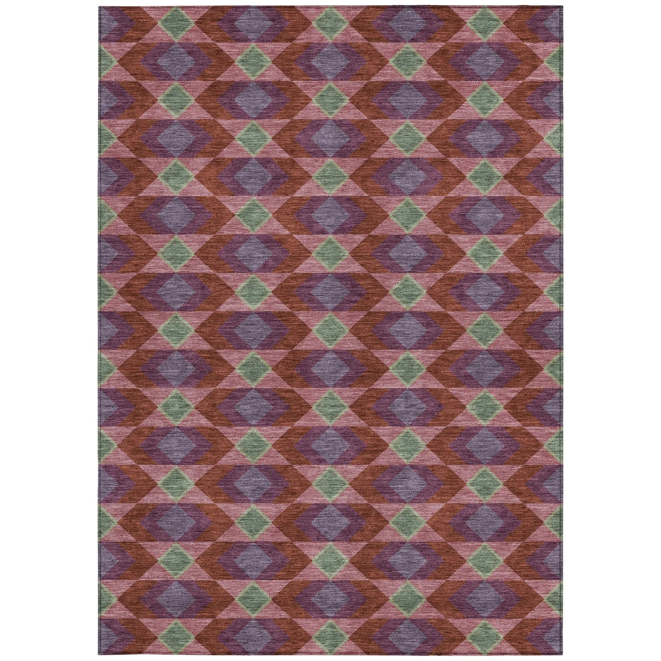 3' X 5' Burgundy And Pewter Geometric Washable Indoor Outdoor Area Rug Homeroots Outdoor
