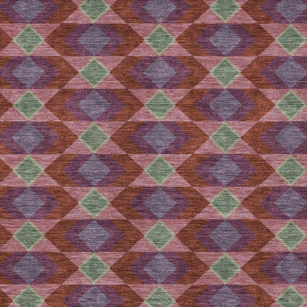 3' X 5' Burgundy And Pewter Geometric Washable Indoor Outdoor Area Rug Homeroots Outdoor