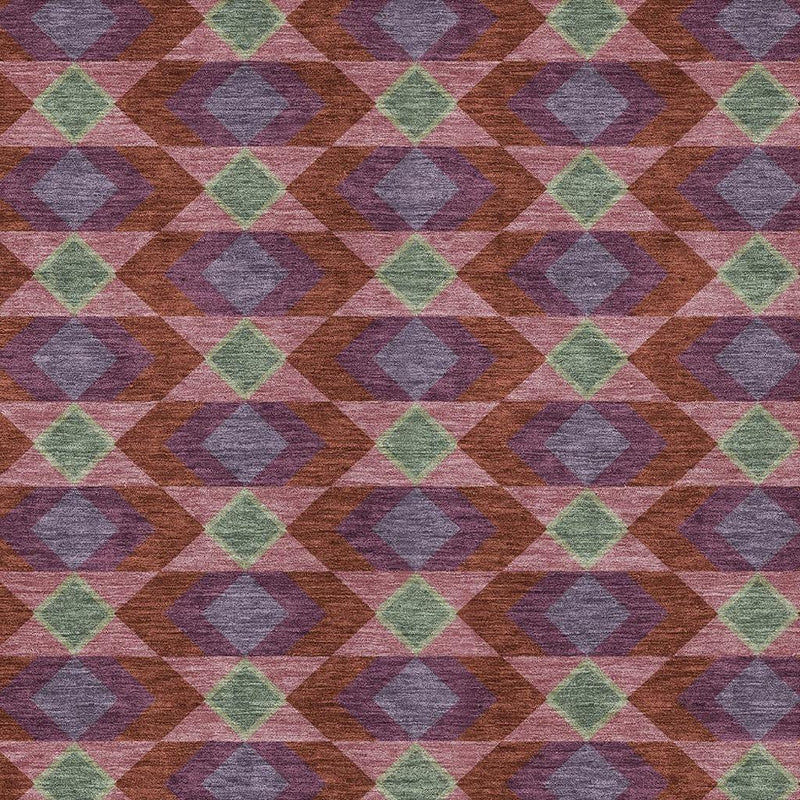 3' X 5' Burgundy And Pewter Geometric Washable Indoor Outdoor Area Rug Homeroots Outdoor