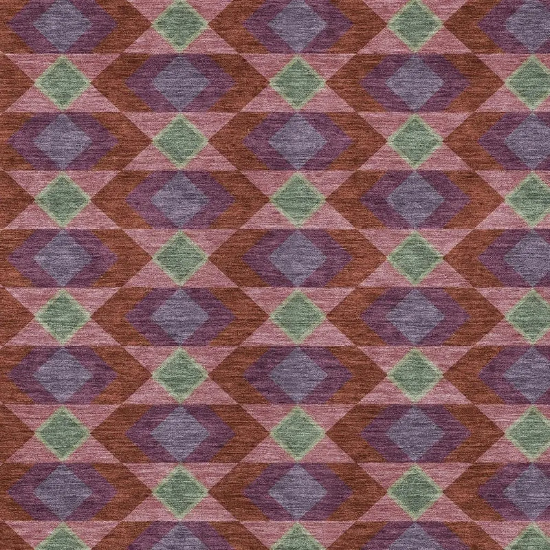 3' X 5' Burgundy And Pewter Geometric Washable Indoor Outdoor Area Rug Homeroots Outdoor