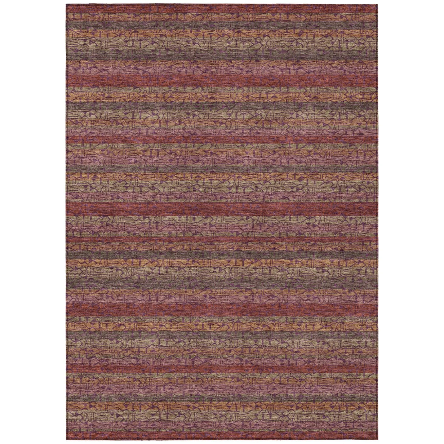 3' X 5' Burgundy And Red Striped Washable Indoor Outdoor Area Rug Homeroots Outdoor