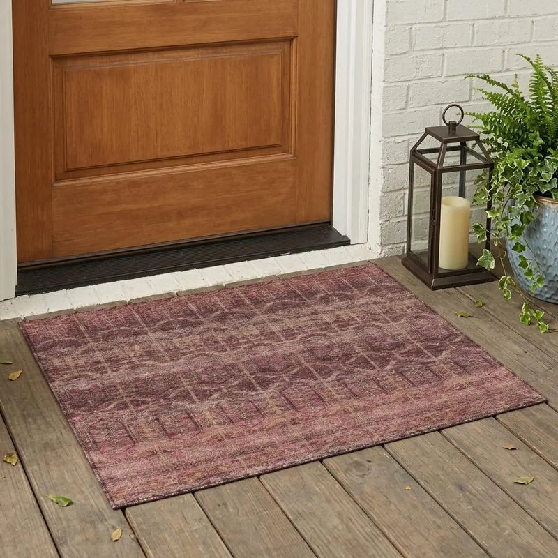 3' X 5' Burgundy And Red Tribal Washable Indoor Outdoor Area Rug Homeroots Outdoor