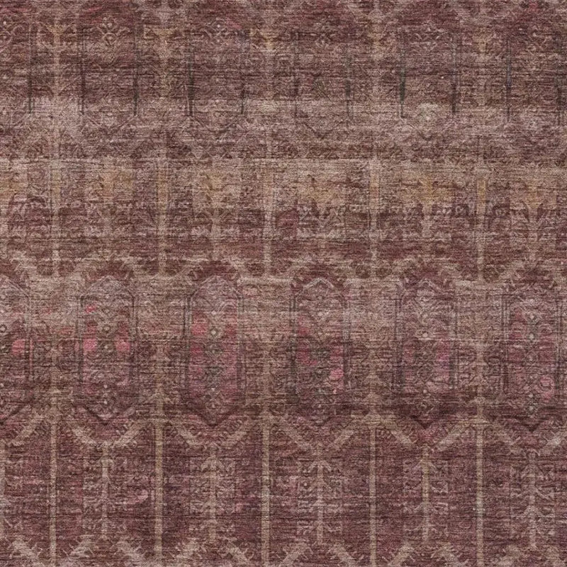 3' X 5' Burgundy And Red Tribal Washable Indoor Outdoor Area Rug Homeroots Outdoor