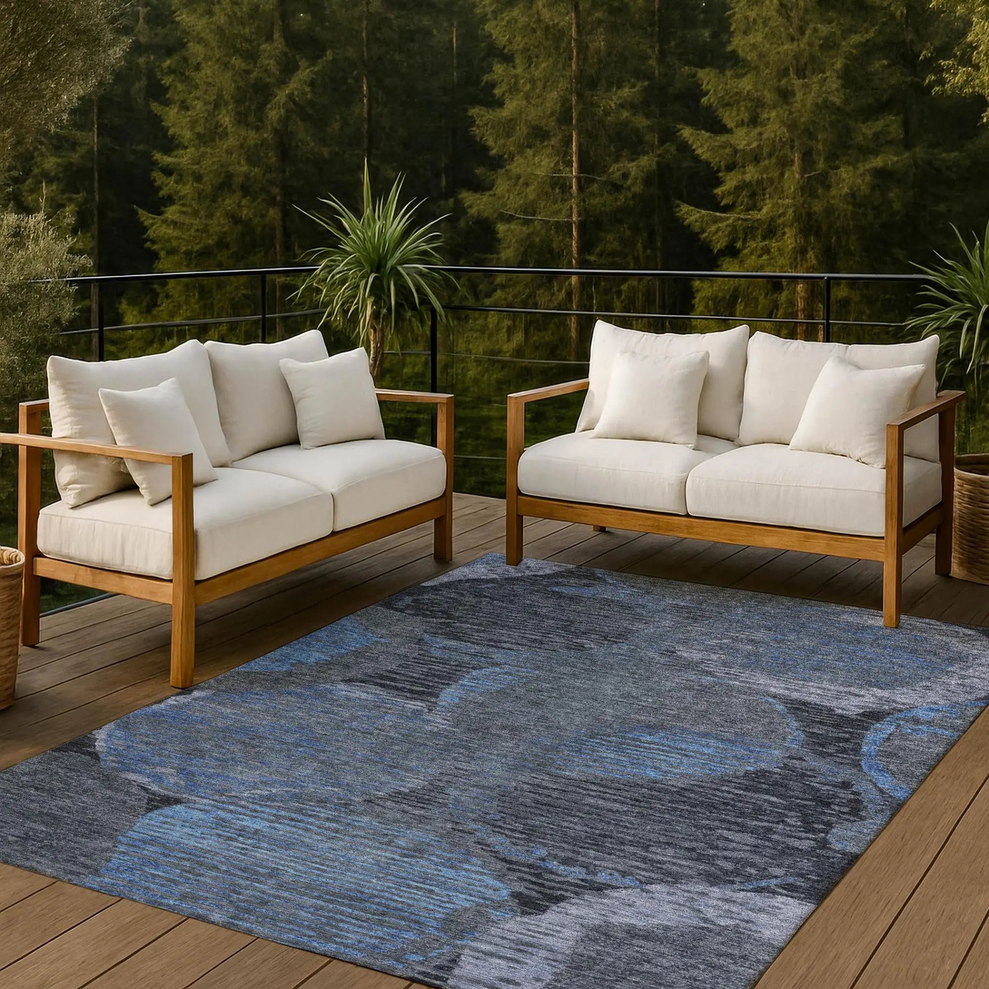 3' X 5' Charcoal And Gray Geometric Washable Indoor Outdoor Area Rug Homeroots Outdoor