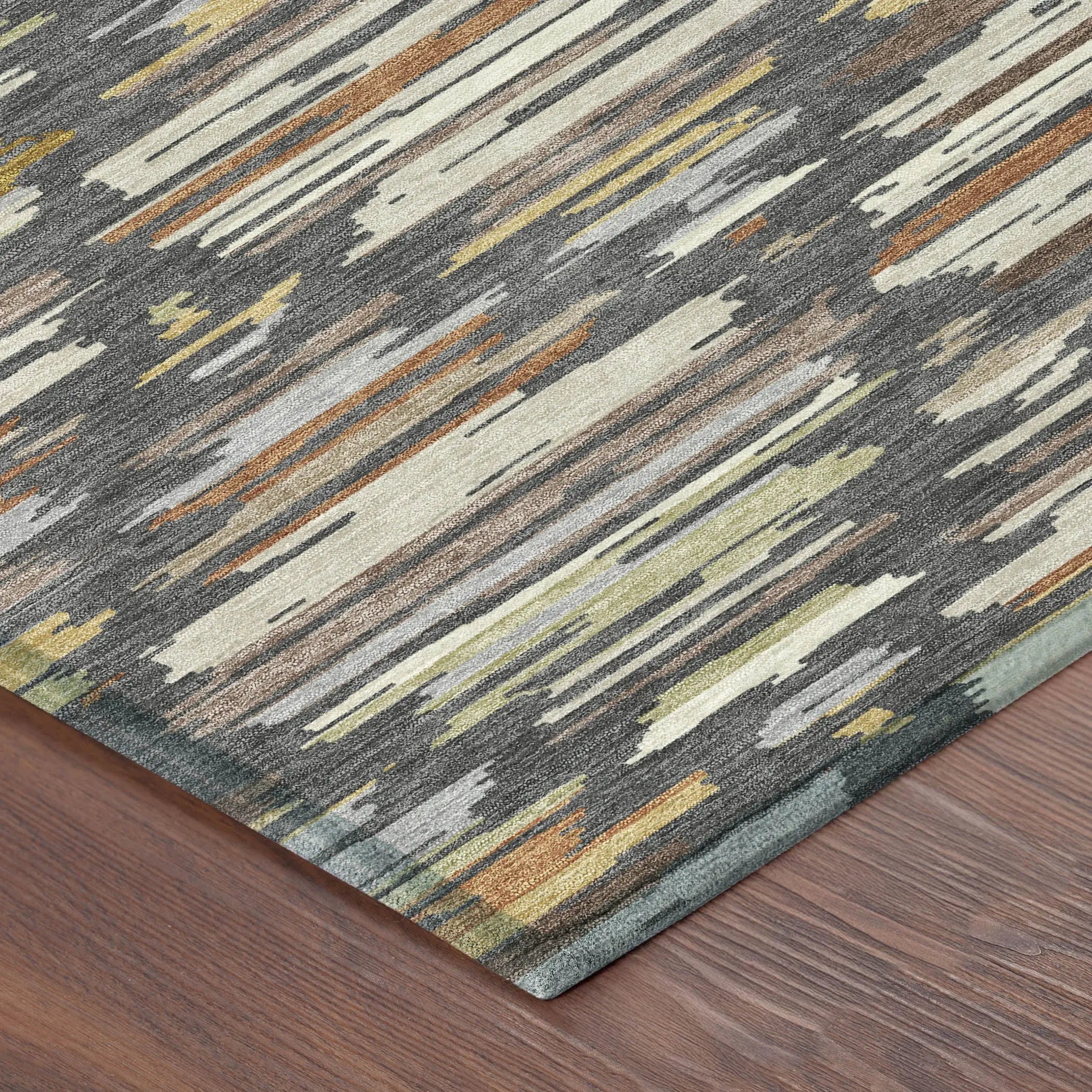 3' X 5' Charcoal And Gray Southwestern Washable Indoor Outdoor Area Rug Homeroots Outdoor