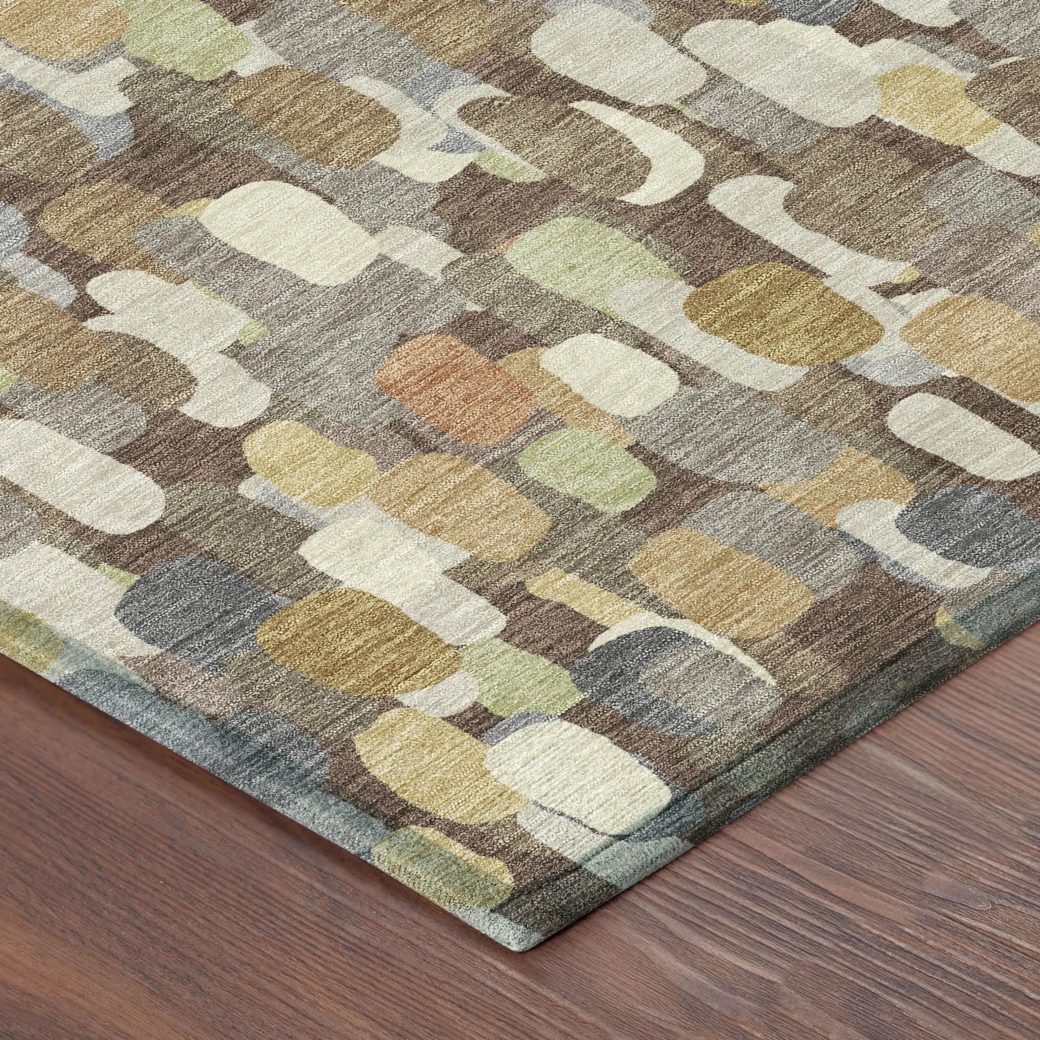 3' X 5' Chocolate And Beige Abstract Washable Indoor Outdoor Area Rug Homeroots Outdoor