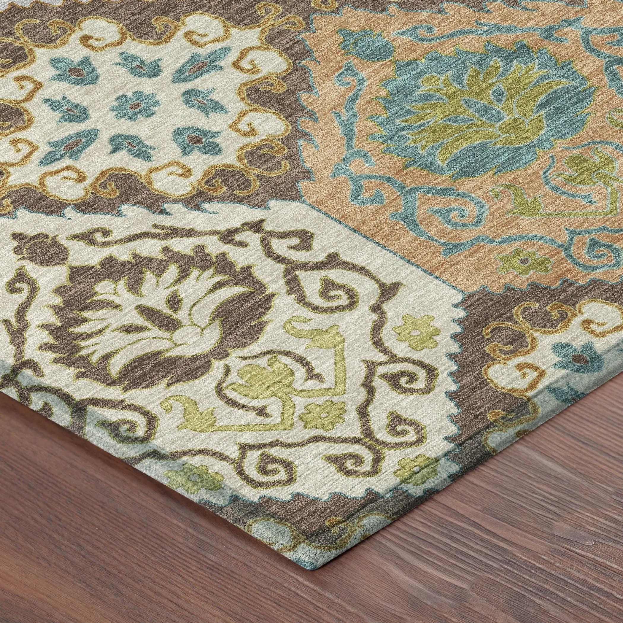 3' X 5' Chocolate And Beige Geometric Washable Indoor Outdoor Area Rug Homeroots Outdoor