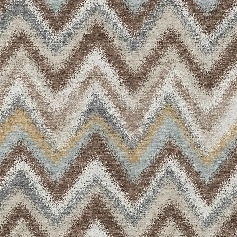 3' X 5' Chocolate And Beige Geometric Washable Indoor Outdoor Area Rug Homeroots Outdoor
