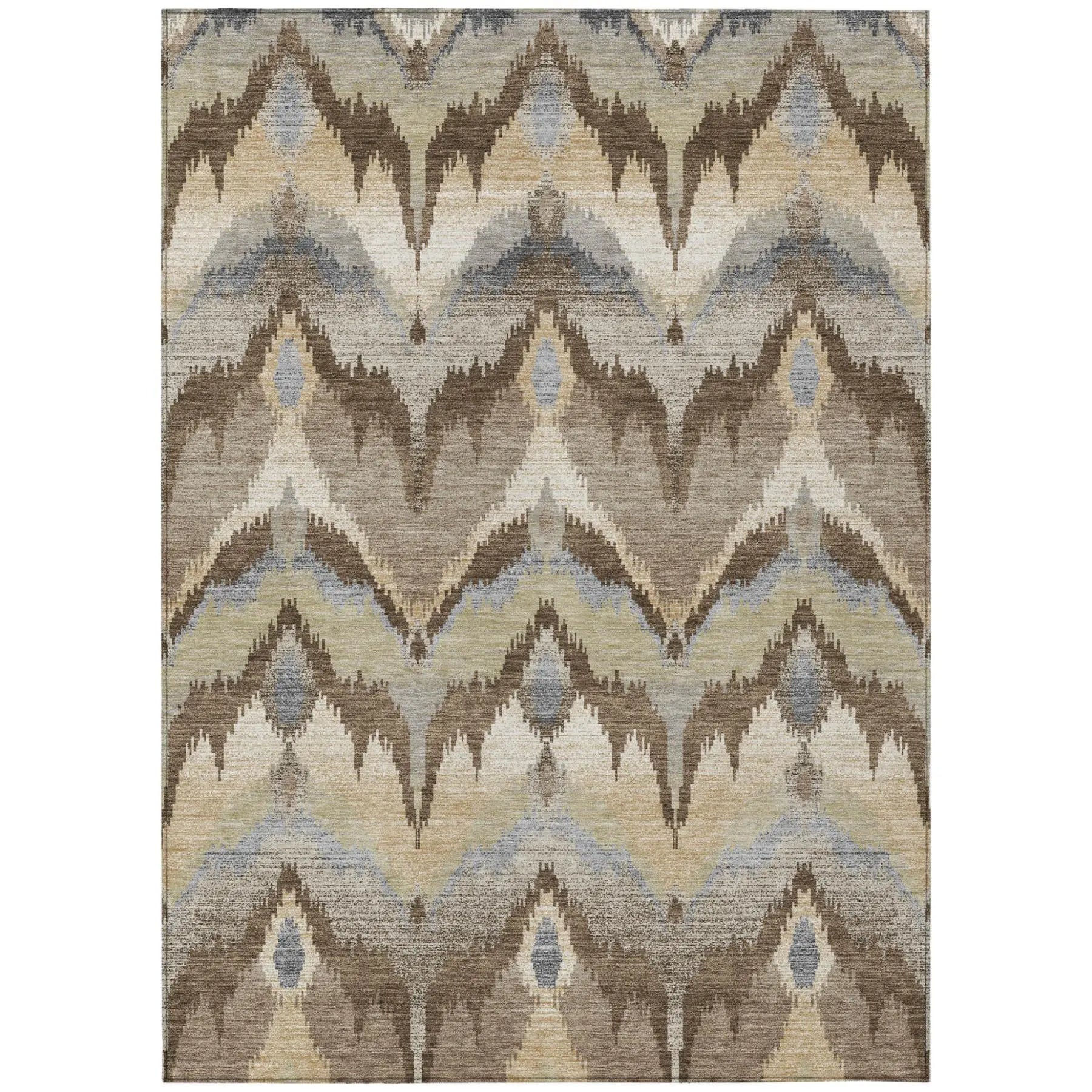 3' X 5' Chocolate And Brown Abstract Washable Indoor Outdoor Area Rug Homeroots Outdoor