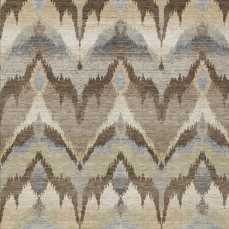 3' X 5' Chocolate And Brown Abstract Washable Indoor Outdoor Area Rug Homeroots Outdoor