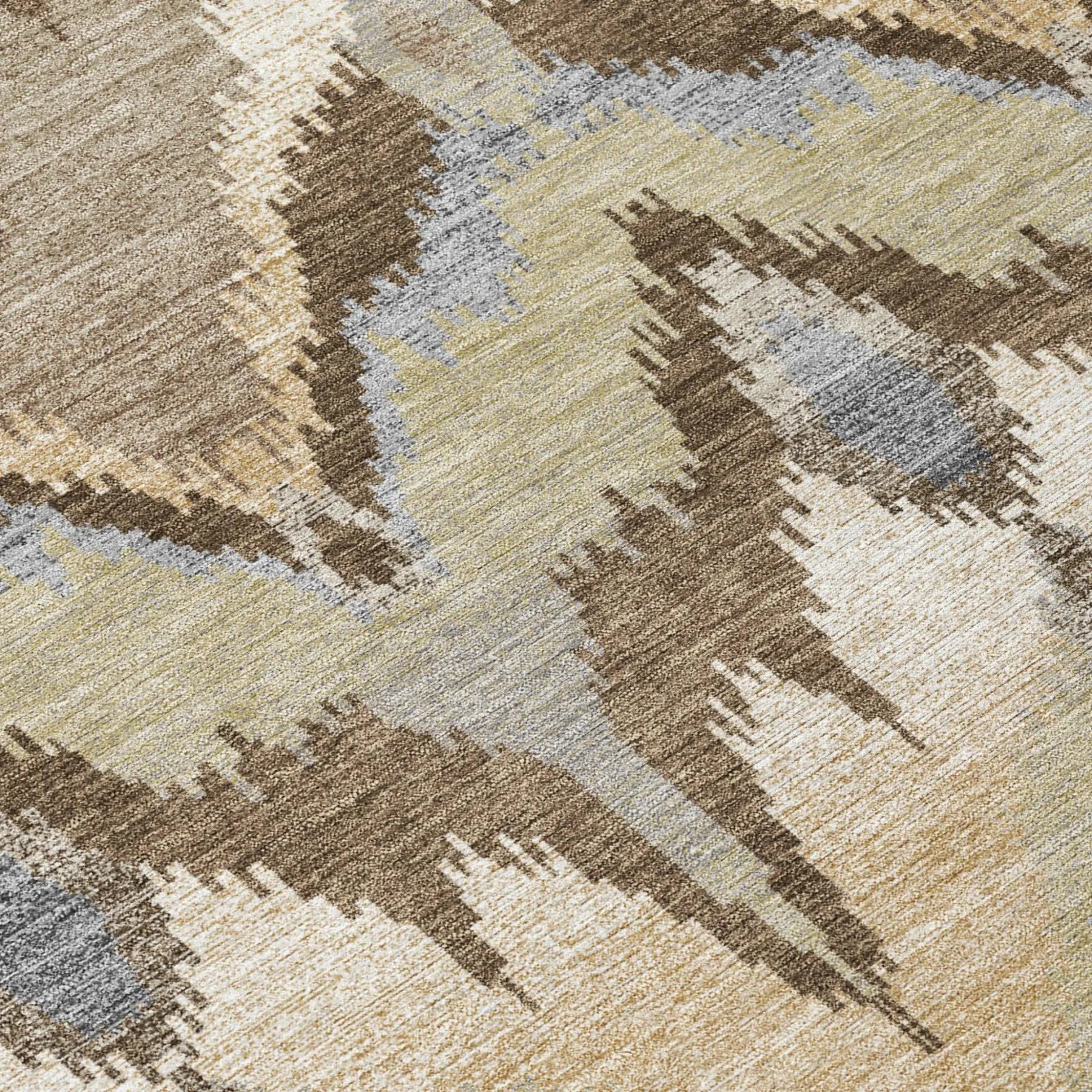 3' X 5' Chocolate And Brown Abstract Washable Indoor Outdoor Area Rug Homeroots Outdoor