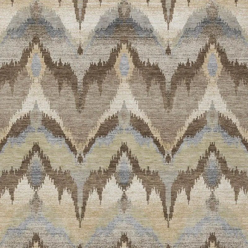 3' X 5' Chocolate And Brown Abstract Washable Indoor Outdoor Area Rug Homeroots Outdoor