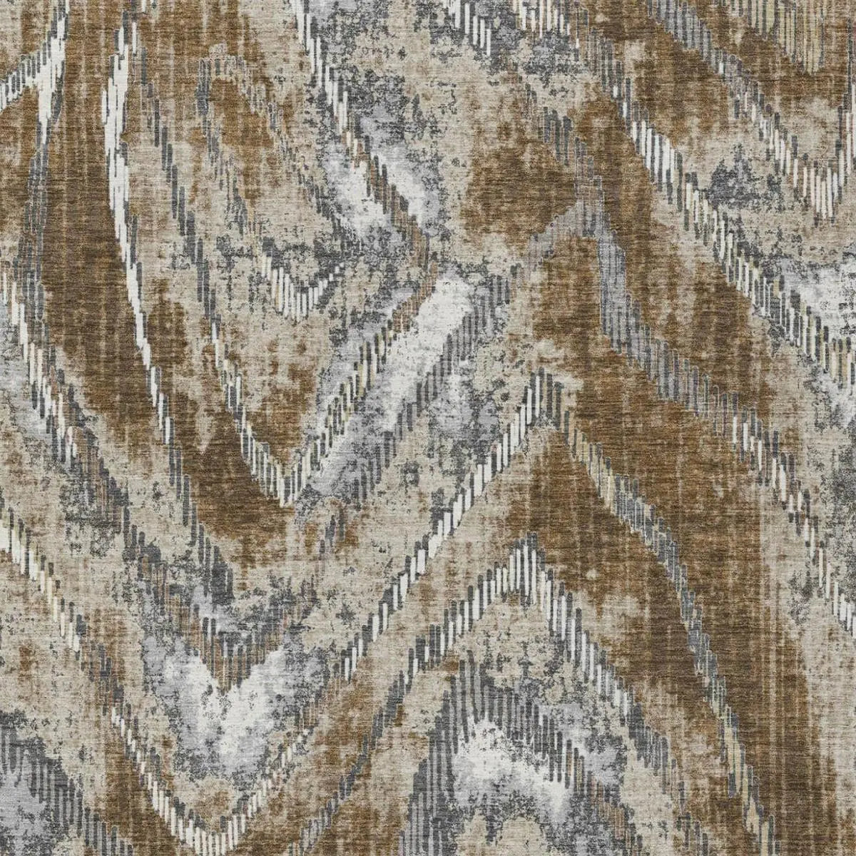 3' X 5' Chocolate And Brown Abstract Washable Indoor Outdoor Area Rug Homeroots Outdoor