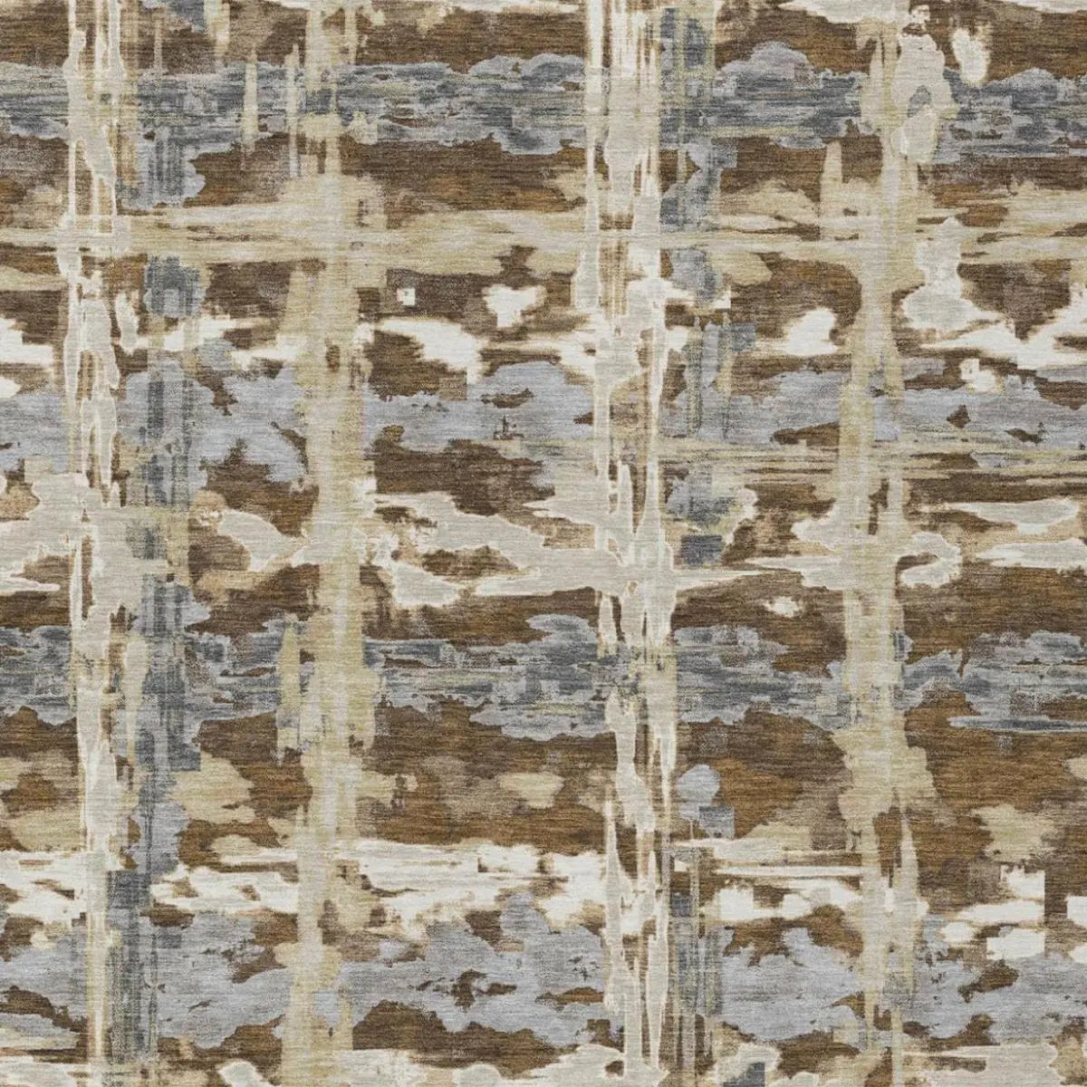 3' X 5' Chocolate And Brown Abstract Washable Indoor Outdoor Area Rug Homeroots Outdoor