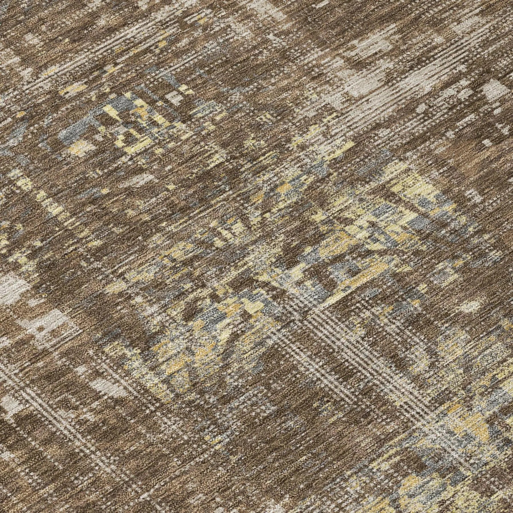 3' X 5' Chocolate And Brown Abstract Washable Indoor Outdoor Area Rug Homeroots Outdoor