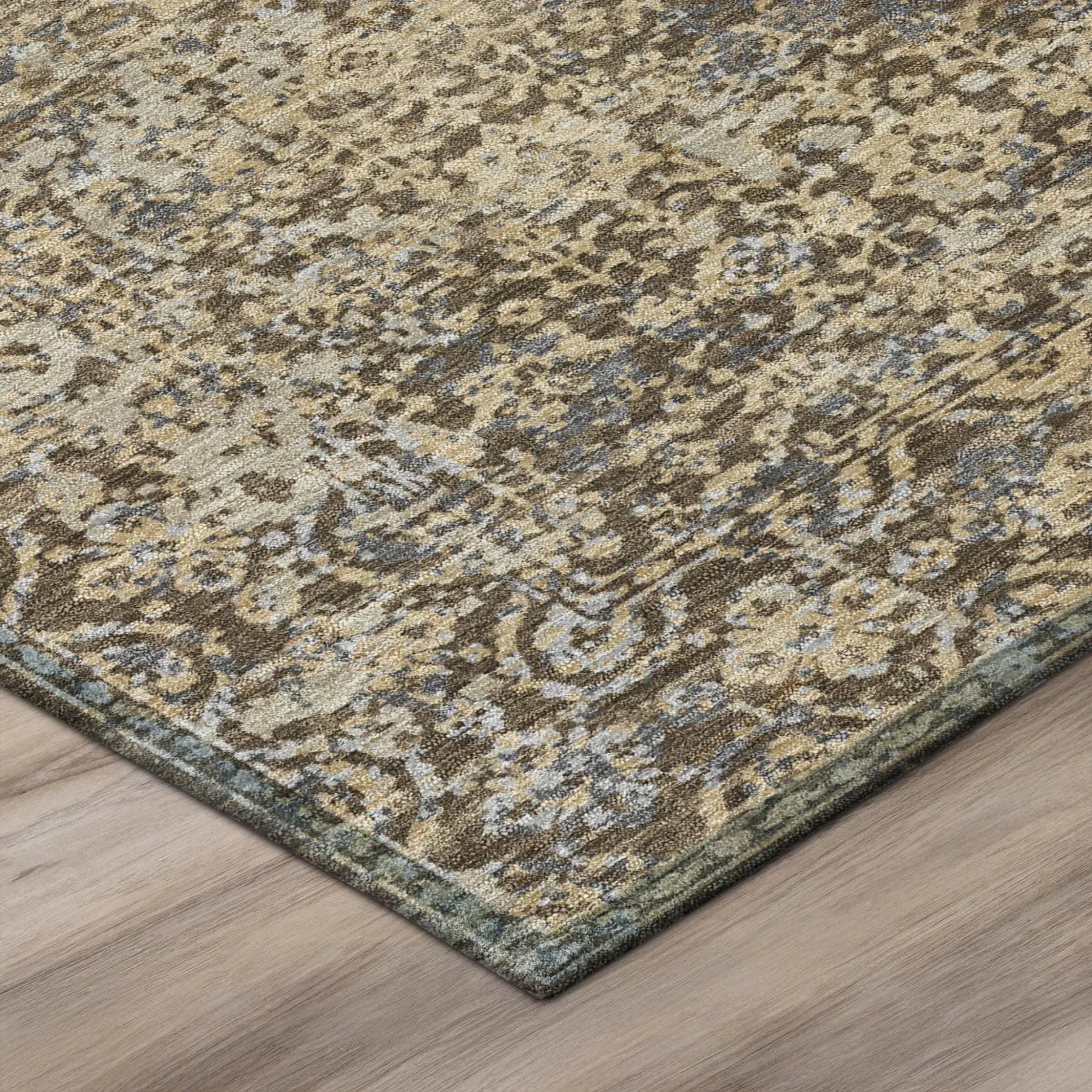 3' X 5' Chocolate And Brown Abstract Washable Indoor Outdoor Area Rug Homeroots Outdoor
