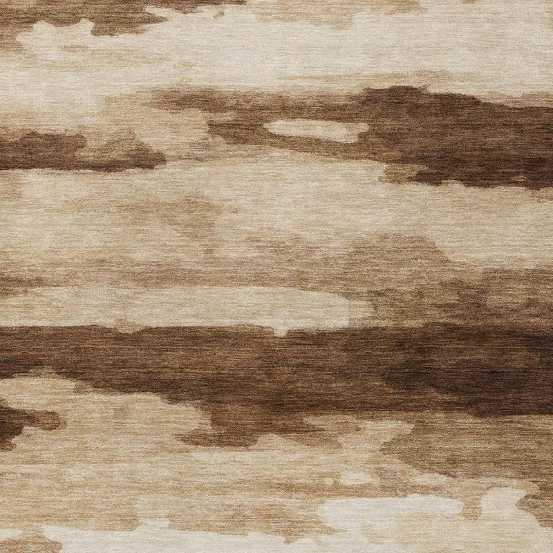 3' X 5' Chocolate And Brown Abstract Washable Indoor Outdoor Area Rug Homeroots Outdoor