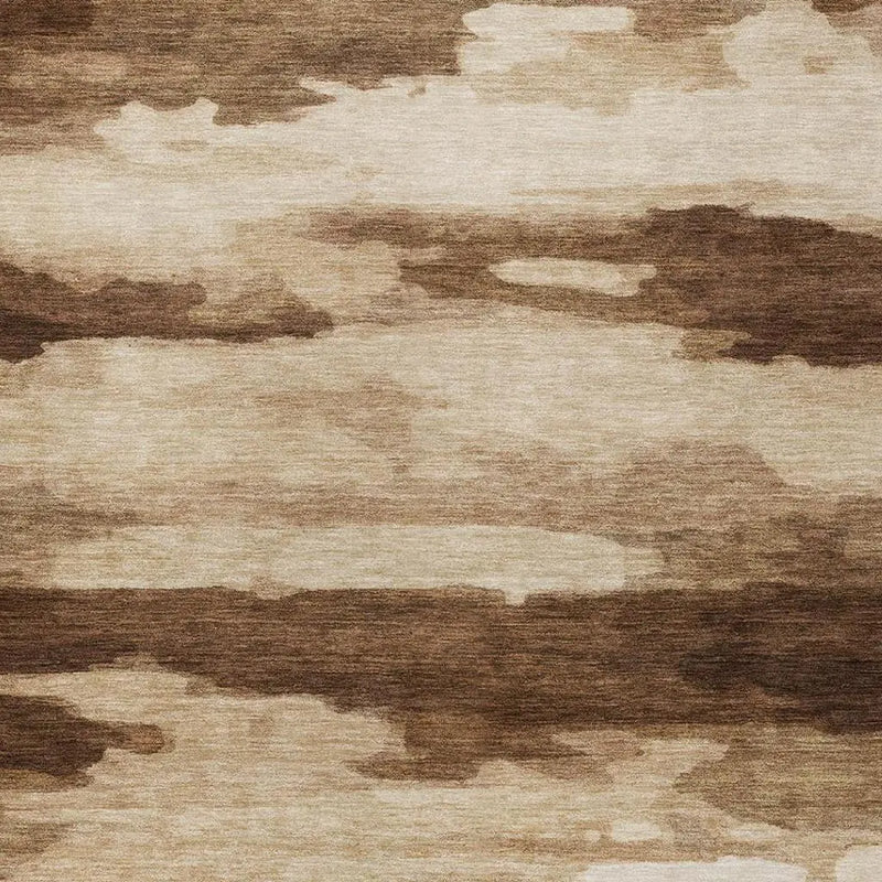 3' X 5' Chocolate And Brown Abstract Washable Indoor Outdoor Area Rug Homeroots Outdoor