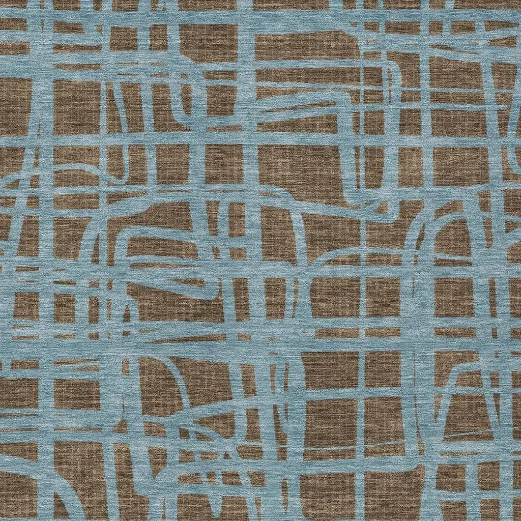 3' X 5' Chocolate And Brown Abstract Washable Indoor Outdoor Area Rug Homeroots Outdoor