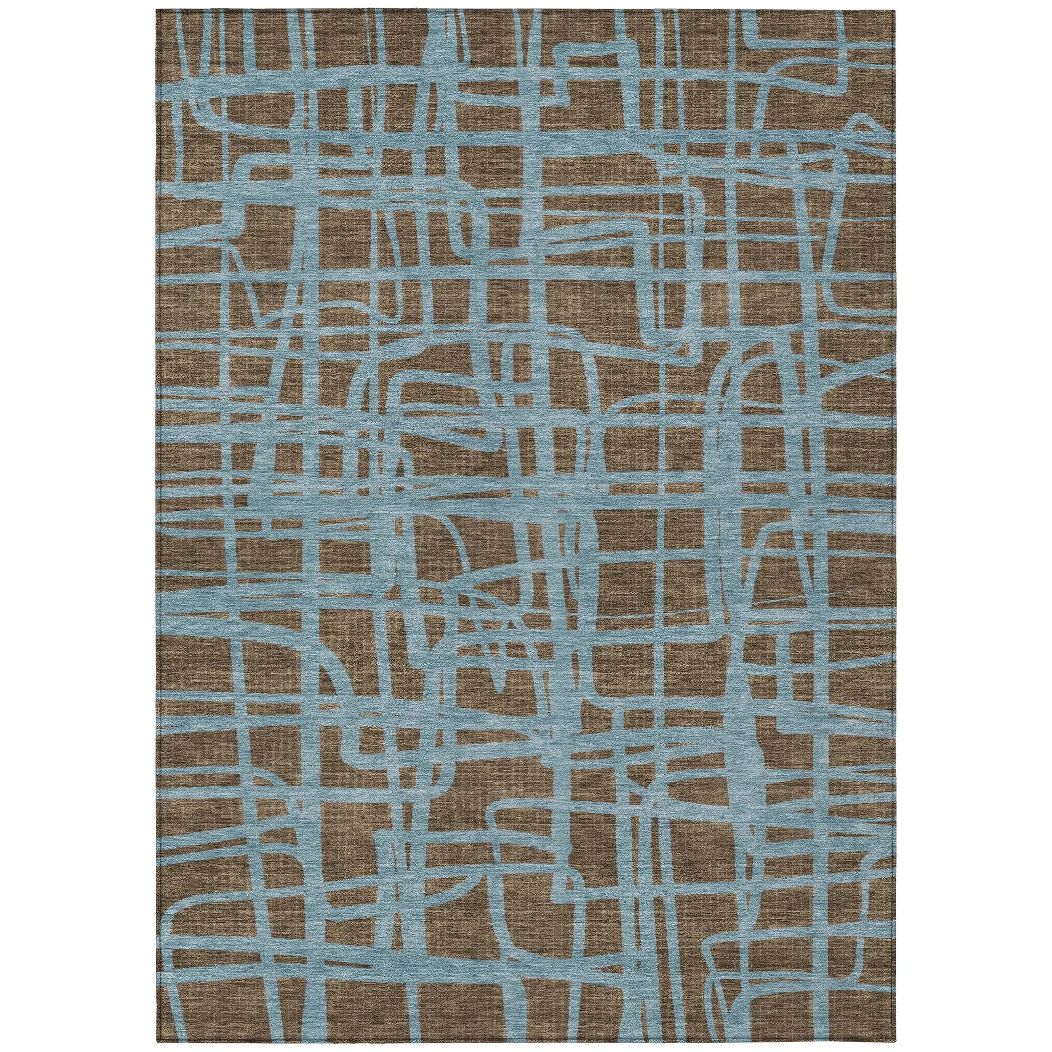 3' X 5' Chocolate And Brown Abstract Washable Indoor Outdoor Area Rug Homeroots Outdoor
