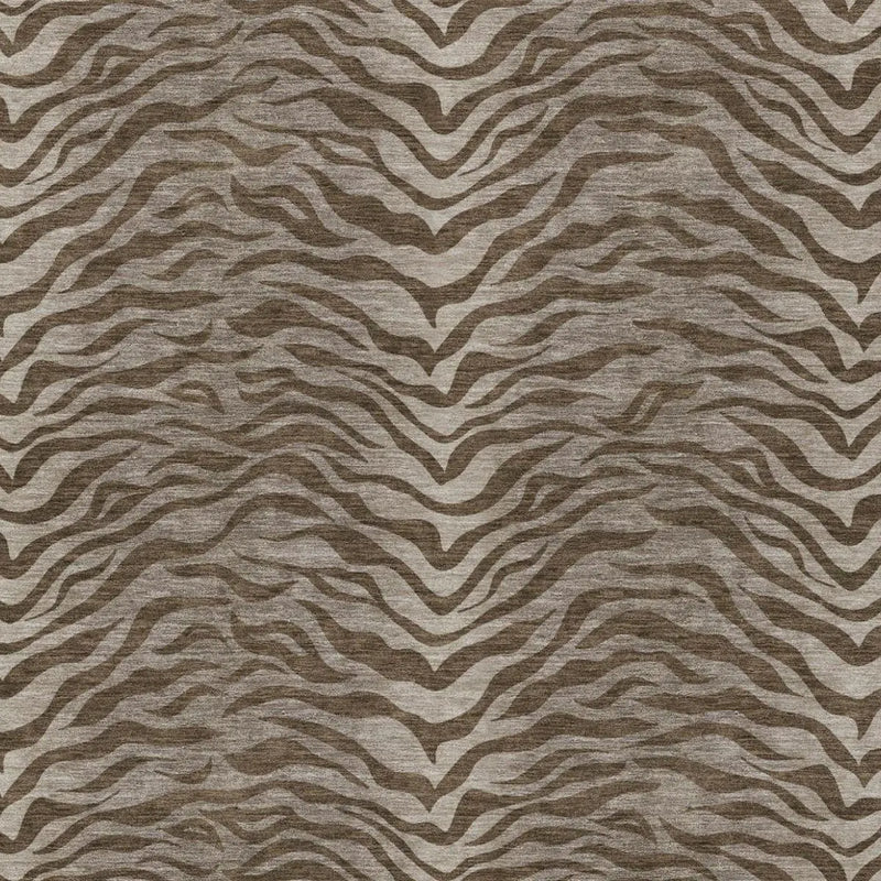 3' X 5' Chocolate And Brown Animal Print Washable Indoor Outdoor Area Rug Homeroots Outdoor