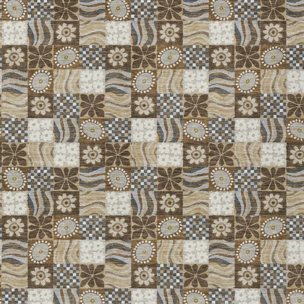3' X 5' Chocolate And Brown Floral Washable Indoor Outdoor Area Rug Homeroots Outdoor