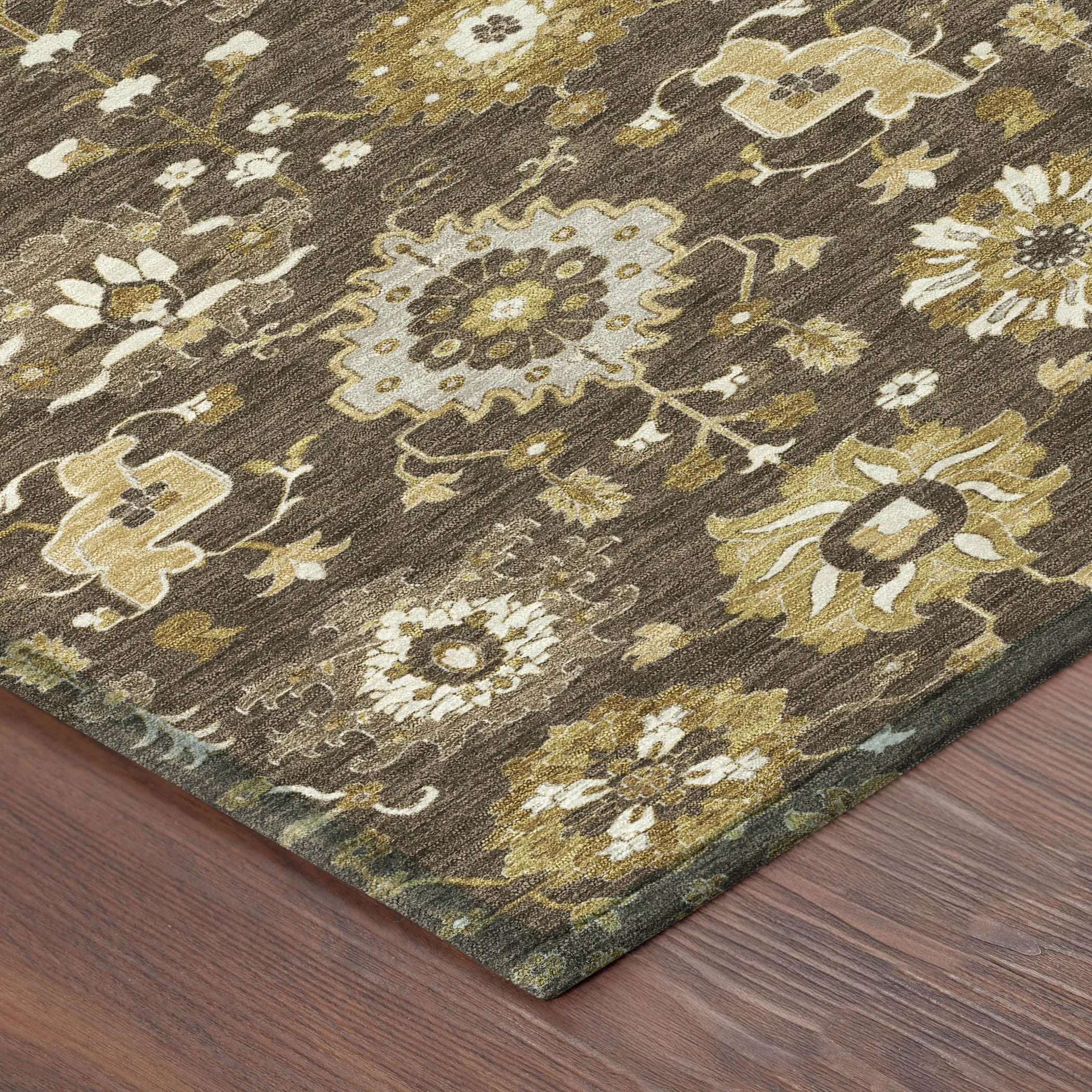 3' X 5' Chocolate And Brown Geometric Washable Indoor Outdoor Area Rug Homeroots Outdoor