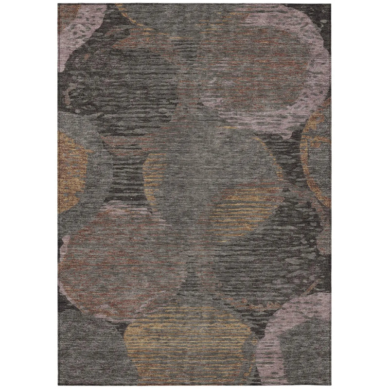 3' X 5' Chocolate And Brown Geometric Washable Indoor Outdoor Area Rug Homeroots Outdoor