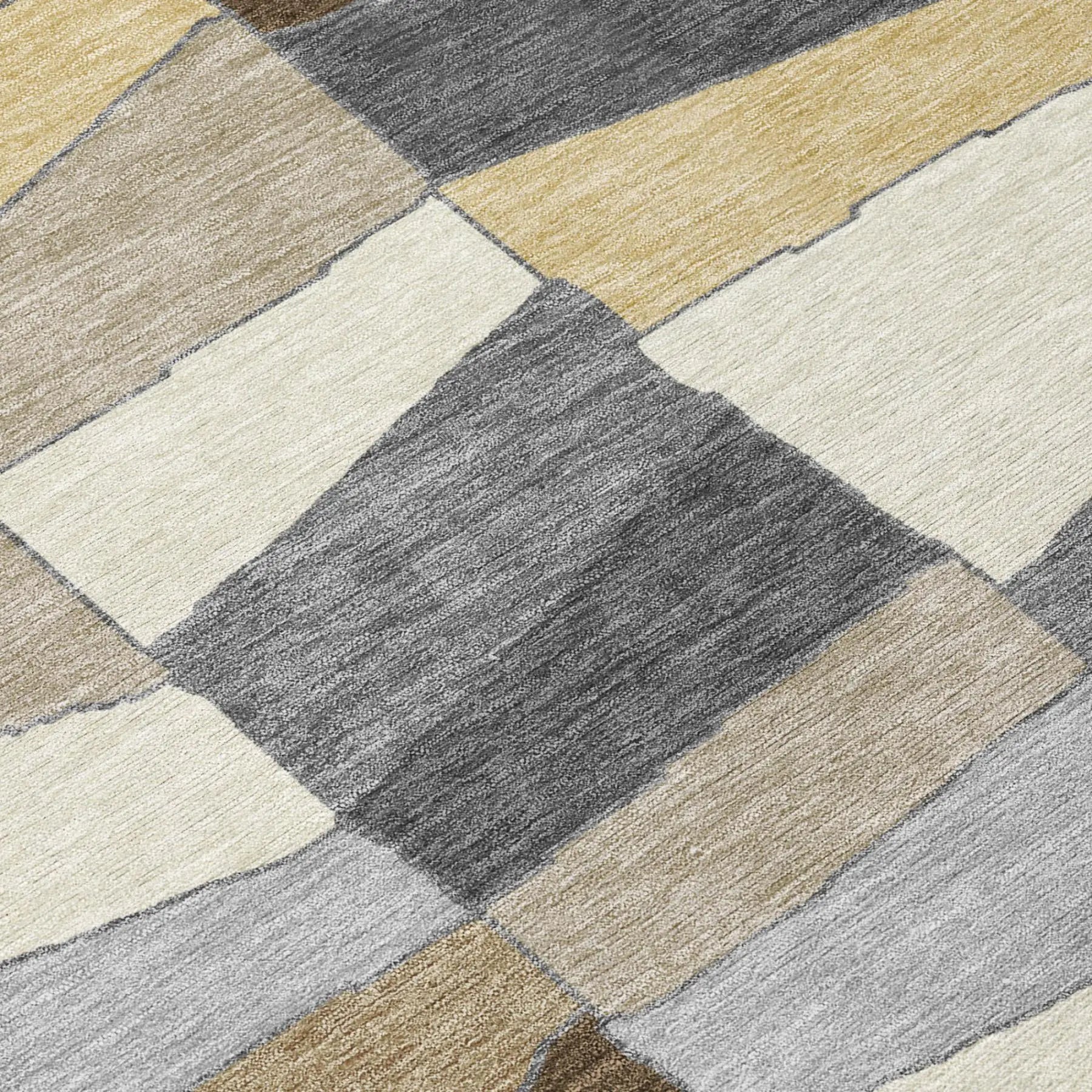 3' X 5' Chocolate And Brown Geometric Washable Indoor Outdoor Area Rug Homeroots Outdoor