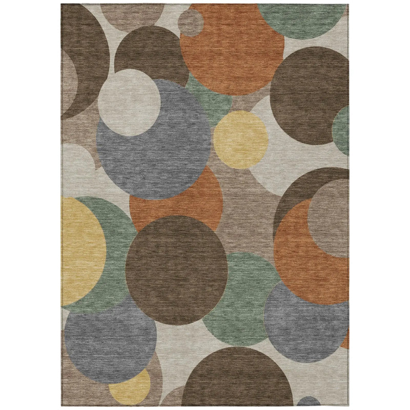 3' X 5' Chocolate And Brown Geometric Washable Indoor Outdoor Area Rug Homeroots Outdoor
