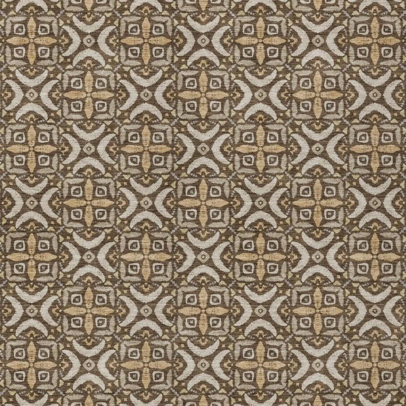 3' X 5' Chocolate And Brown Geometric Washable Indoor Outdoor Area Rug Homeroots Outdoor