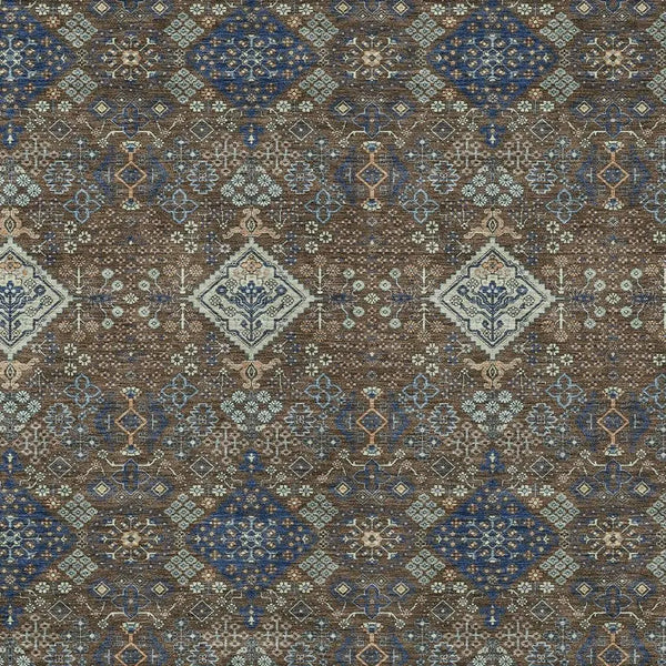 3' X 5' Chocolate And Brown Geometric Washable Indoor Outdoor Area Rug Homeroots Outdoor