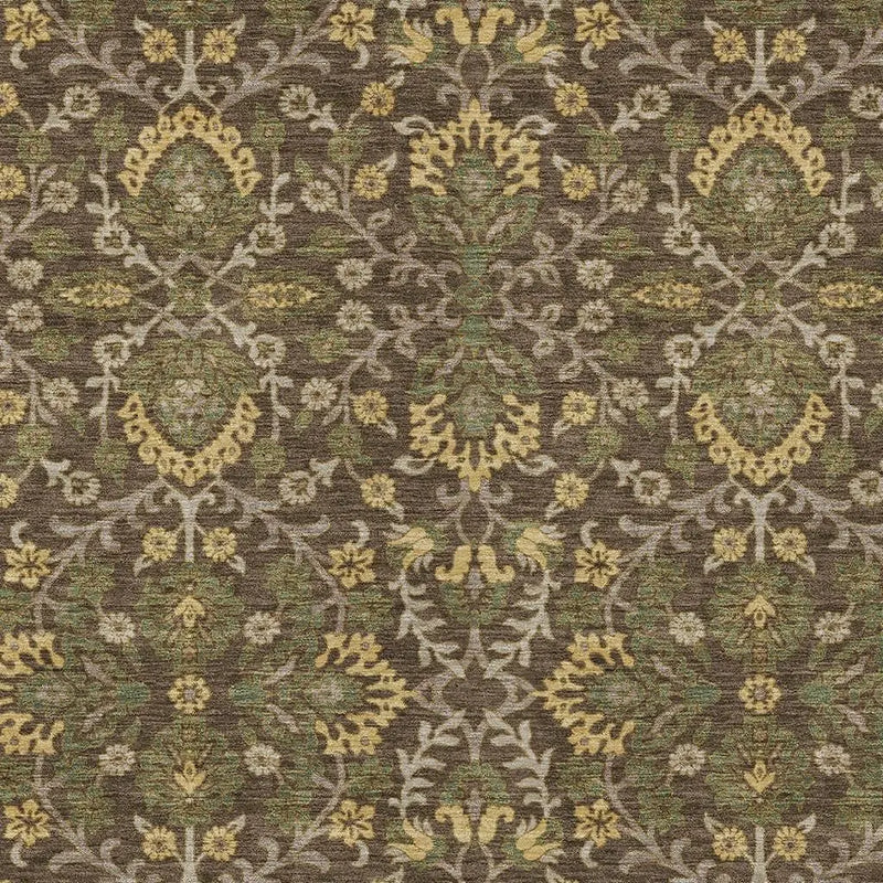 3' X 5' Chocolate And Brown Geometric Washable Indoor Outdoor Area Rug Homeroots Outdoor