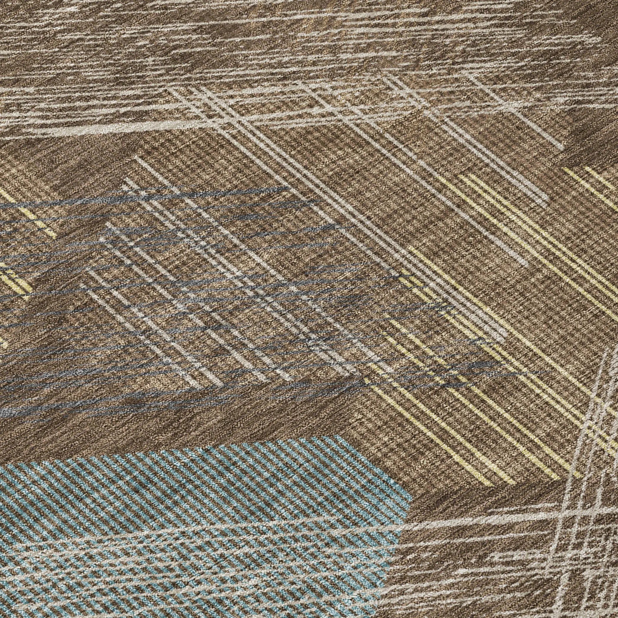 3' X 5' Chocolate And Brown Geometric Washable Indoor Outdoor Area Rug Homeroots Outdoor