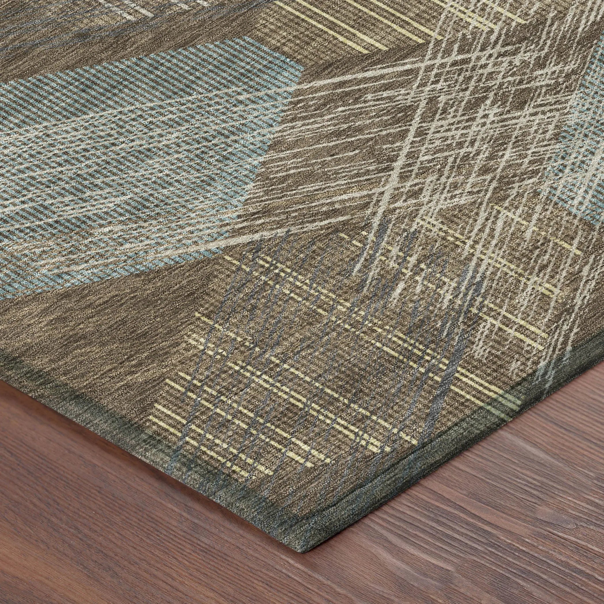 3' X 5' Chocolate And Brown Geometric Washable Indoor Outdoor Area Rug Homeroots Outdoor