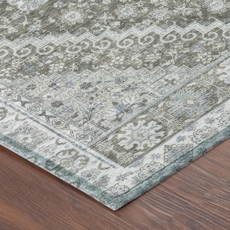 3' X 5' Chocolate And Brown Oriental Washable Indoor Outdoor Area Rug Homeroots Outdoor