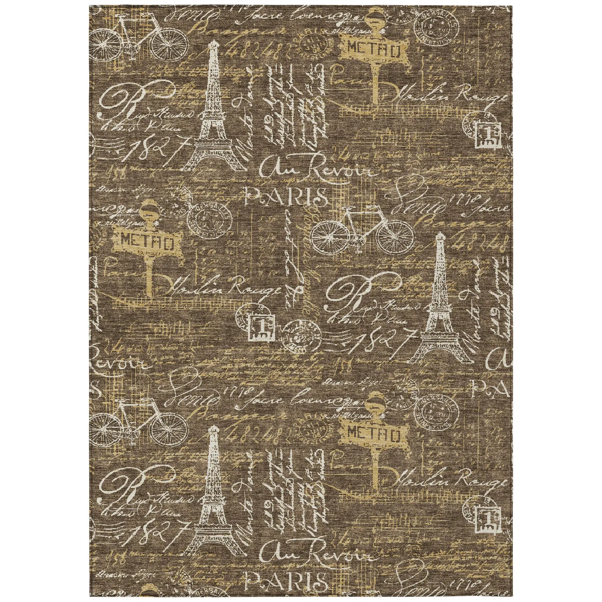 3' X 5' Chocolate And Brown Southwestern Washable Indoor Outdoor Area Rug Homeroots Outdoor