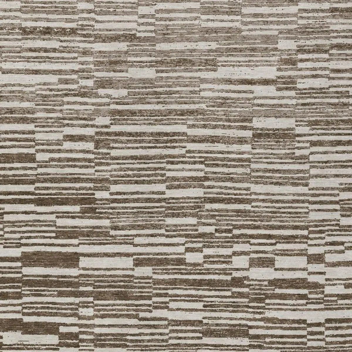 3' X 5' Chocolate And Brown Striped Washable Indoor Outdoor Area Rug Homeroots Outdoor