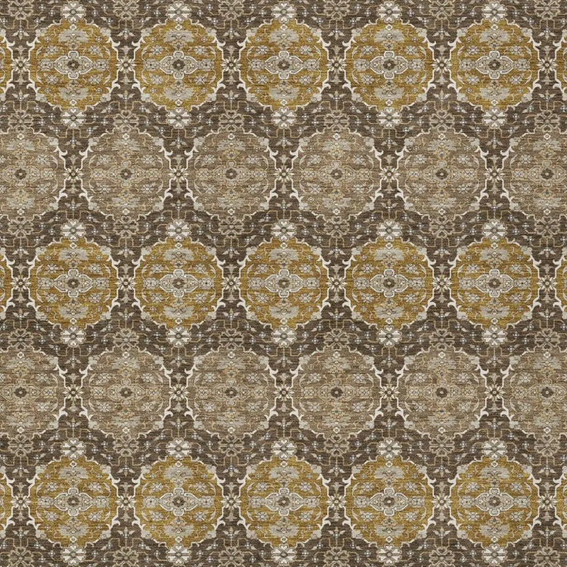 3' X 5' Chocolate And Brown Striped Washable Indoor Outdoor Area Rug Homeroots Outdoor