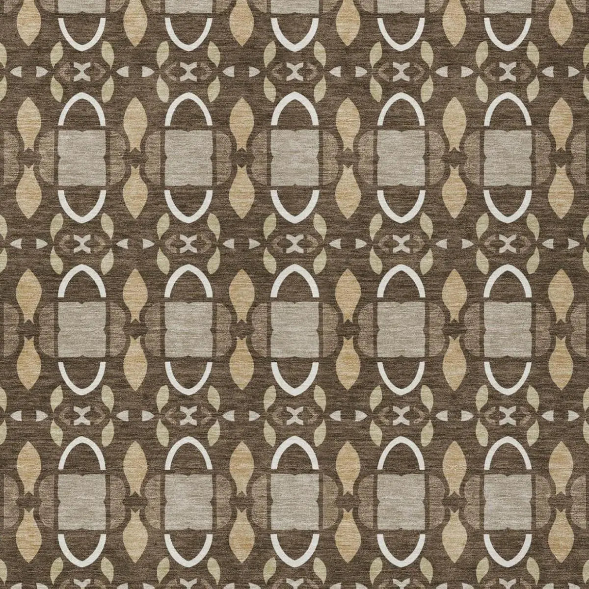 3' X 5' Chocolate And Brown Striped Washable Indoor Outdoor Area Rug Homeroots Outdoor